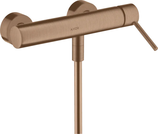 Axor Starck Single Lever Manual Shower Mixer For Exposed Installation With Pin Handle Brushed Red Gold