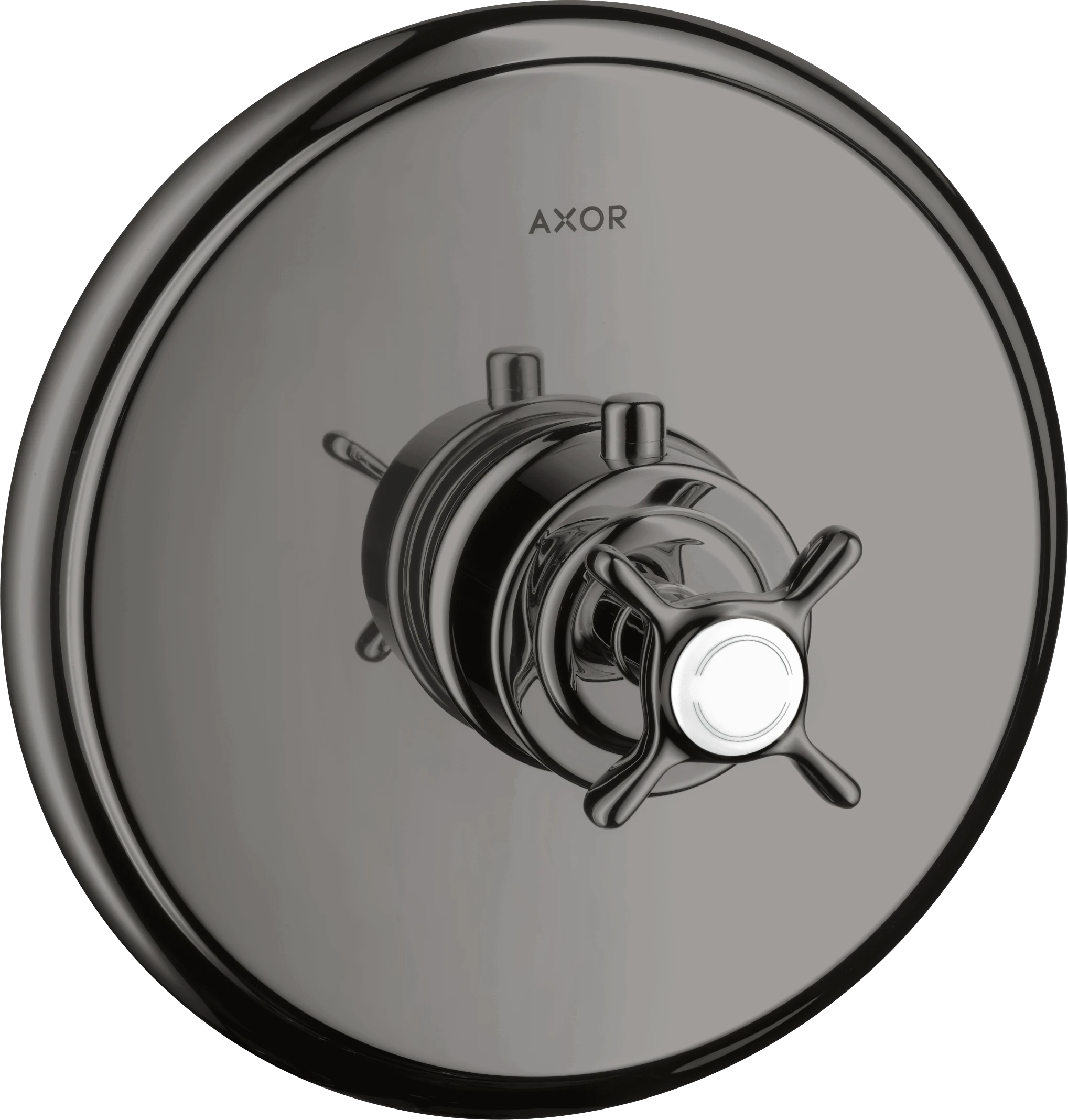 Axor Montreux Thermostatic Mixer For Concealed Installation With Cross Handle Polished Black Chrome