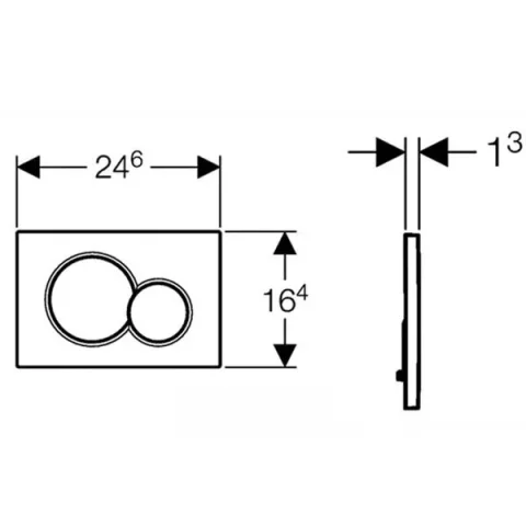 Geberit 115.770.dt.5 Sigma01 D/f Plate Brass detail view - Image 5