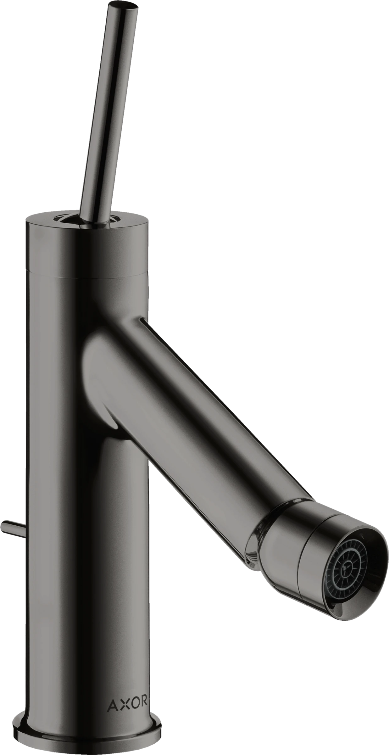 Axor Starck Single Lever Bidet Mixer With Pin Handle And Pop-up Waste Polished Black Chrome