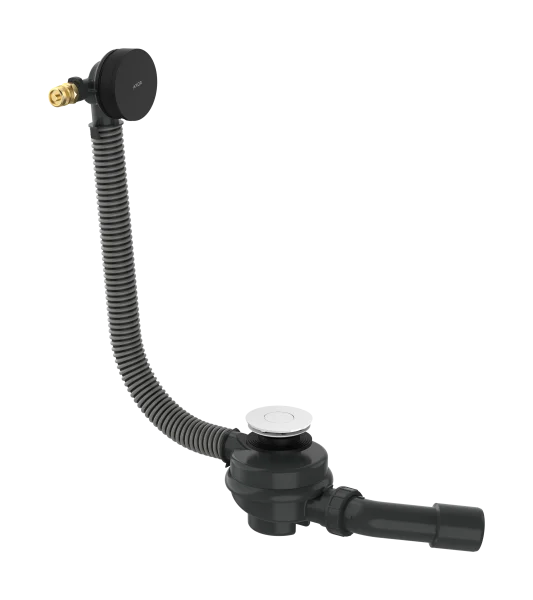 Axor Flexaplus Complete Set Of Basic Body And Finished Set Of Waste/overflow Fitting 501 X 263 X 128mm Black - Matt