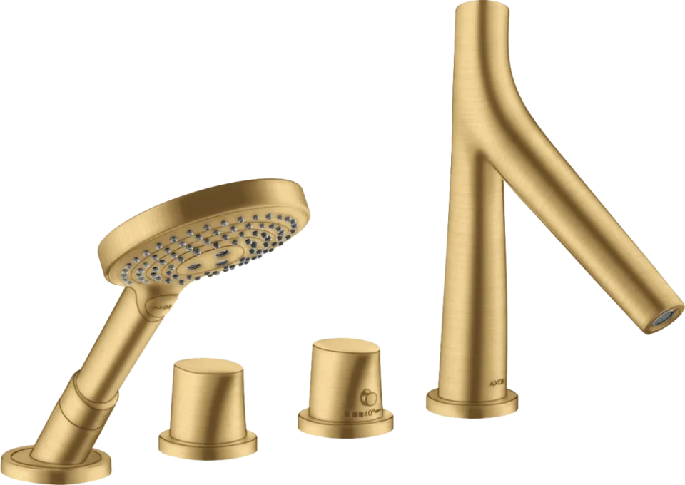 Axor Starck Organic Thermostatic Bath Filler Concealed 504 X 263 X 128mm Gold - Brushed product image - Image 1
