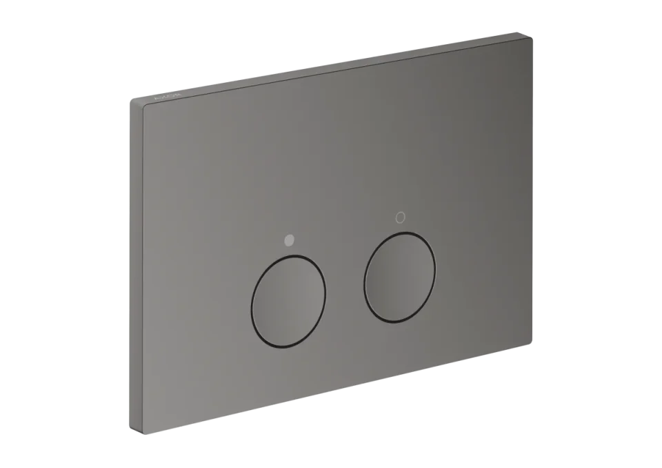 Axor Flushplate Flush Plates 370 X 225 X 100mm Gunmetal/chrome - Polished product image - Image 1