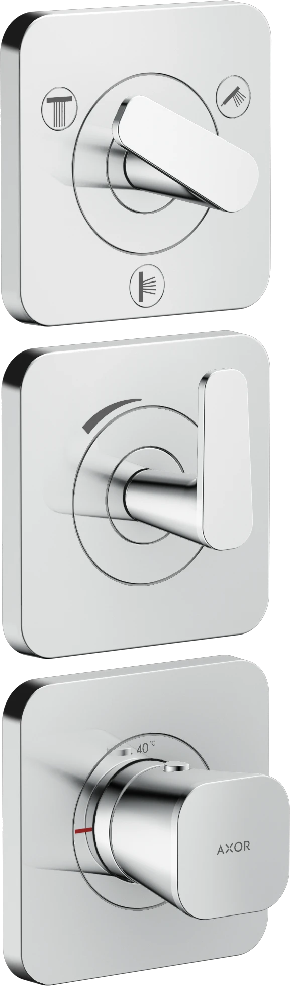 Axor Citterio C Thermostatic Shower Mixer Concealed 298.5 X 209 X 139mm Chrome