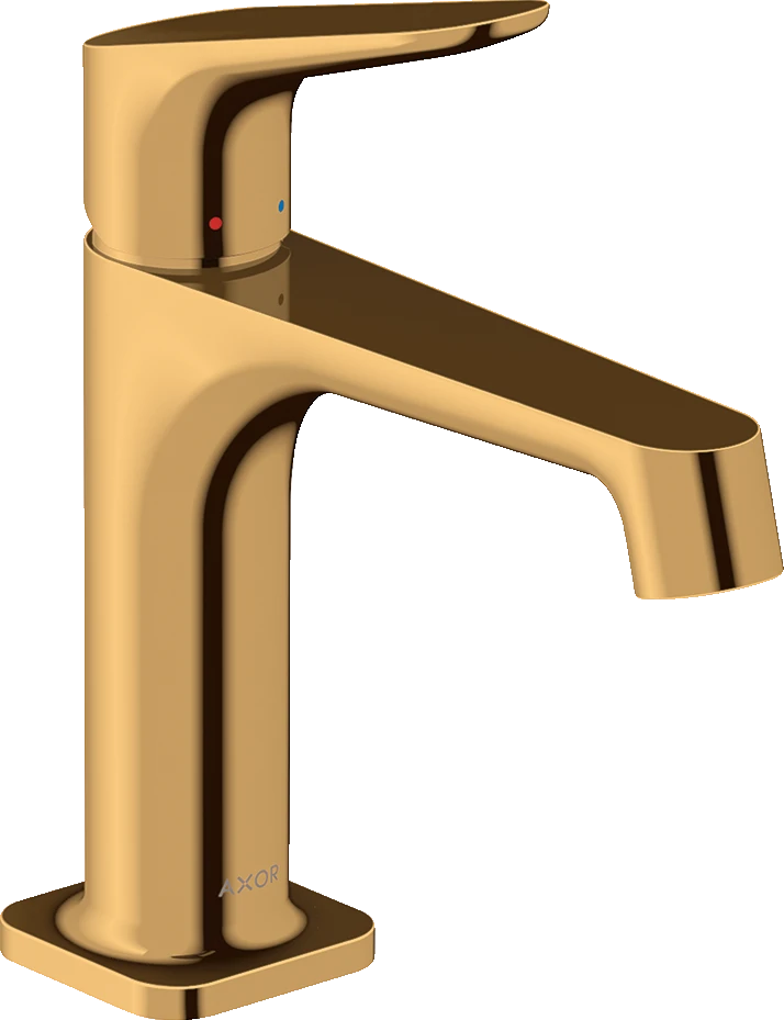 Axor Citterio M Single Lever Basin Mixer 100 With Pop-up Waste Gold Polished