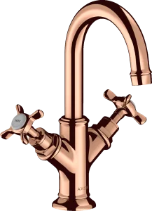 Axor Montreux 2-handle Basin Mixer 160 With Cross Handles For Cloakroom Basins With Pop-up Waste Polished Red Gold