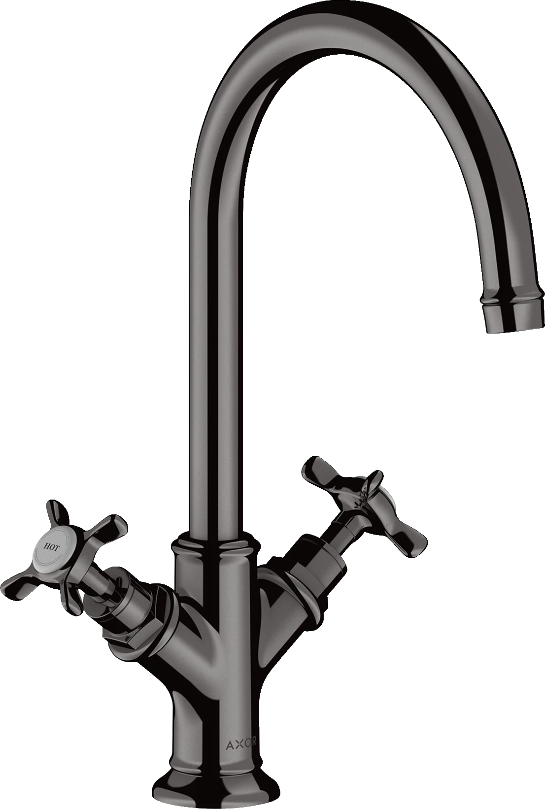 Axor Montreux 2-handle Basin Mixer 210 With Cross Handles Without Waste Polished Black Chrome