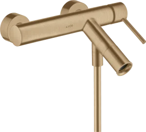 Axor Starck Single Lever Manual Bath Mixer For Exposed Installation With Pin Handle Brushed Bronze