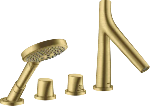 Axor Starck Organic Thermostatic Bath Filler Concealed 504 X 263 X 128mm Brass - Brushed