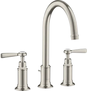 Axor Montreux 3-hole Basin Mixer 180 With Lever Handles And Pop-up Waste Stainless Steel