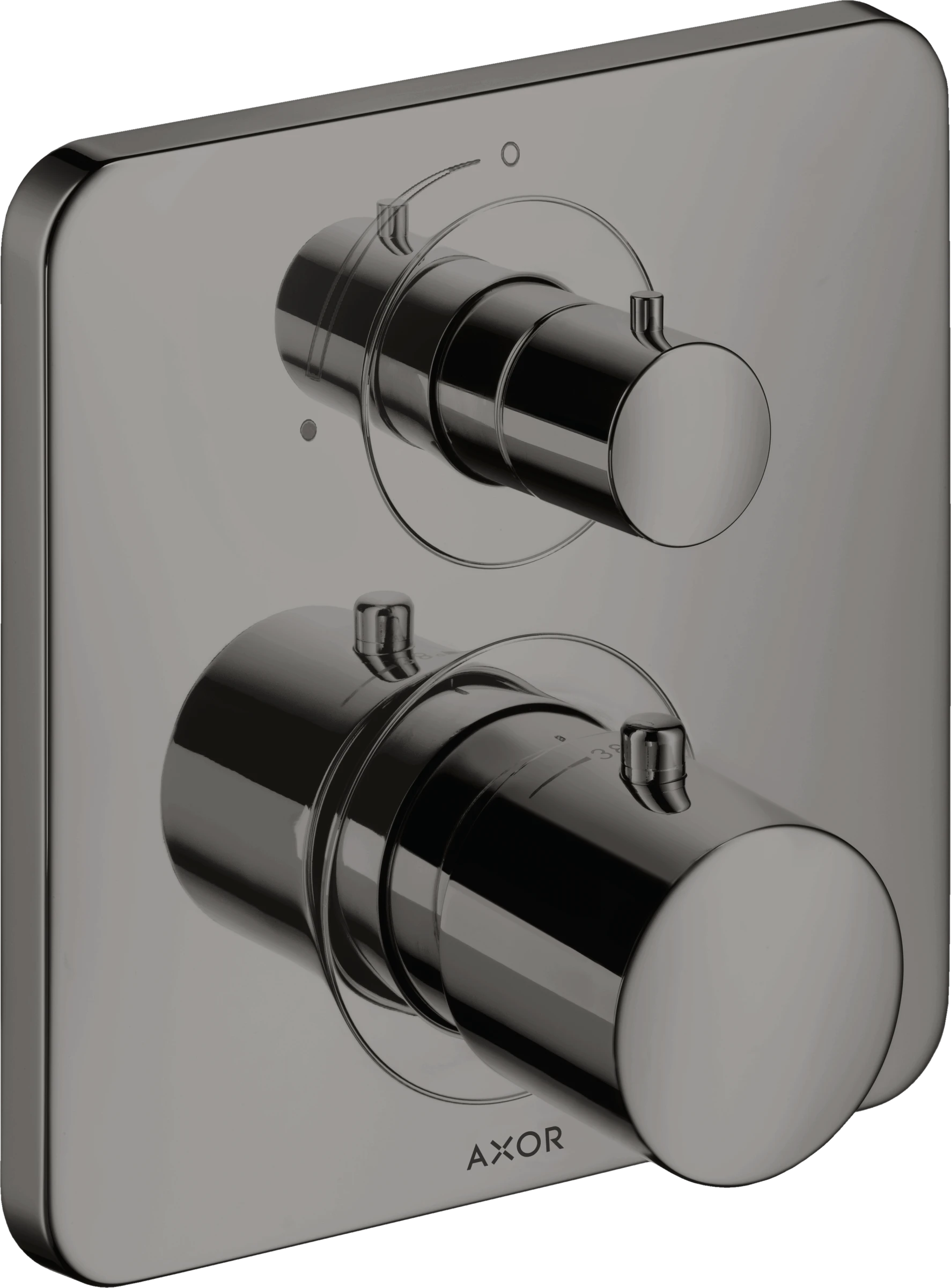 Axor Citterio M Thermostatic Mixer For Concealed Installation With Shut-off Valve Polished Black Chrome