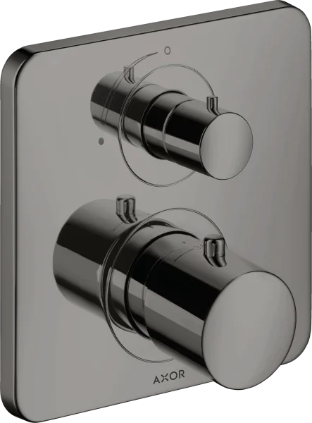 Axor Citterio M Thermostatic Mixer For Concealed Installation With Shut-off Valve Polished Black Chrome