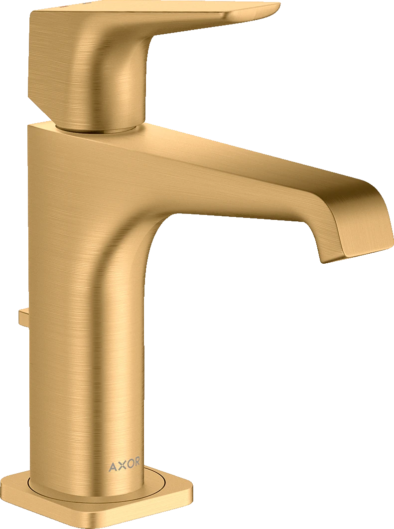 Axor Citterio E Single Lever Basin Mixer 130 With Lever Handle And Pop-up Waste Brushed Brass