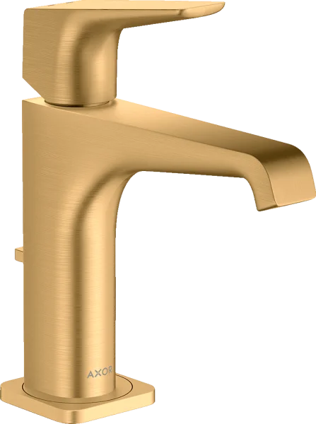 Axor Citterio E Single Lever Basin Mixer 130 With Lever Handle And Pop-up Waste Brushed Brass
