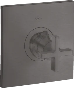 Axor Citterio Thermostatic Mixer Highflow For Concealed Installation With Cross Handle Brushed Black Chrome