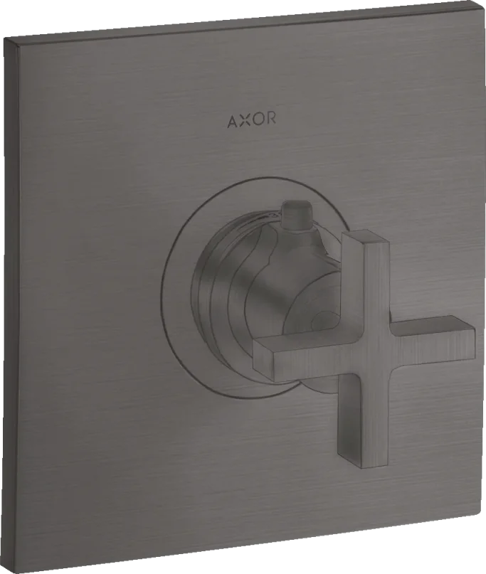 Axor Citterio Thermostatic Shower Mixer Concealed 217 X 187 X 135mm Gunmetal/chrome - Brushed product image - Image 1