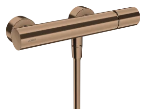 Axor Uno Single Lever Manual Shower Mixer For Exposed Installation With Zero Handle Brushed Red Gold