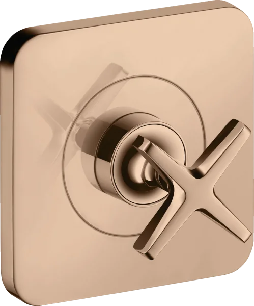 Axor Citterio E Shut-off Valve 12 Cm X 12 Cm Finish Set Polished Red Gold