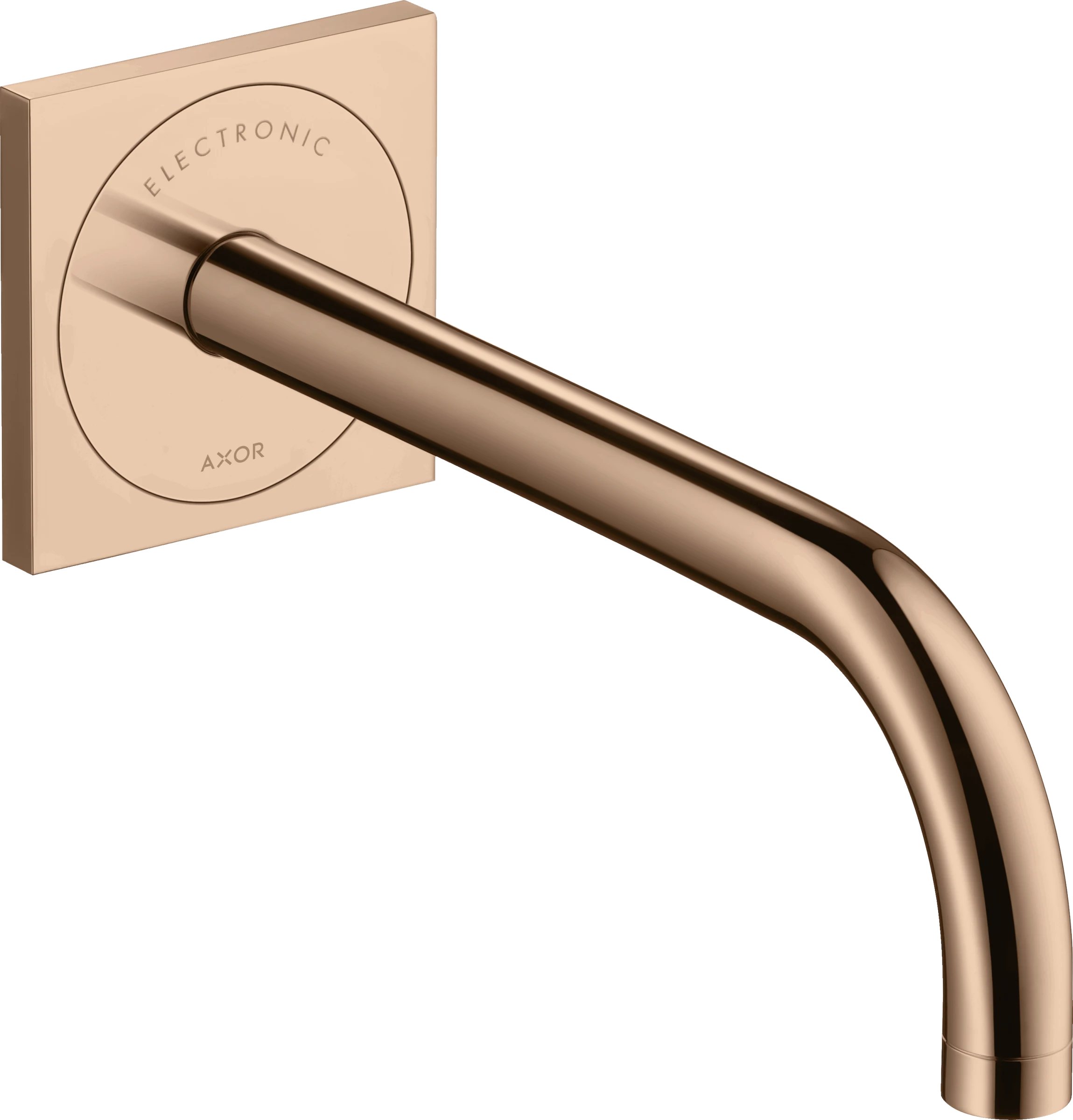 Axor Uno Electronic Basin Mixer For Concealed Installation Wall-mounted With Spout 225 Mm Polished Red Gold
