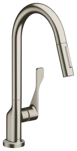 Axor Citterio Single Lever Kitchen Mixer 250 With Pull-out Spray Ecosmart Stainless Steel