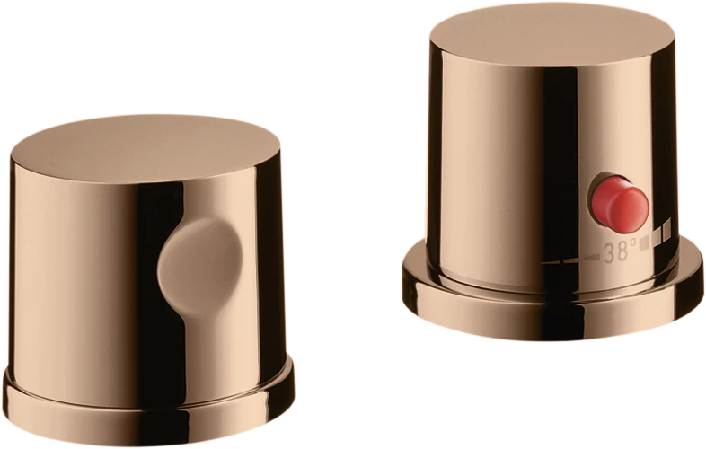 Axor Uno 2-hole Rim-mounted Thermostatic Bath Mixer Polished Red Gold