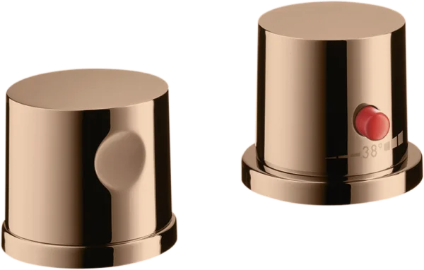 Axor Uno 2-hole Rim-mounted Thermostatic Bath Mixer Polished Red Gold