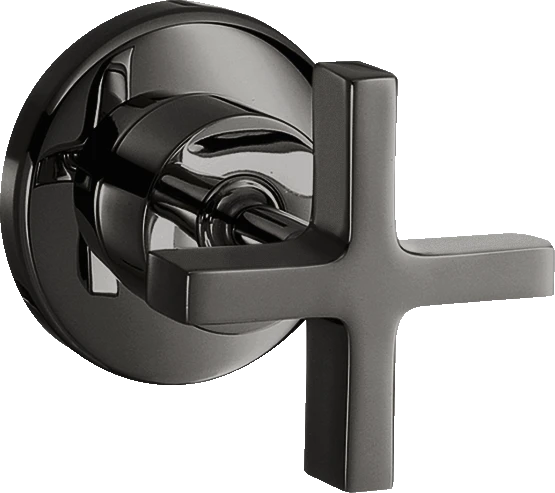 Axor Citterio Shut-off Valve For Concealed Installation With Cross Handle Polished Black Chrome