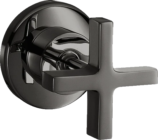 Axor Citterio Shut-off Valve For Concealed Installation With Cross Handle Polished Black Chrome