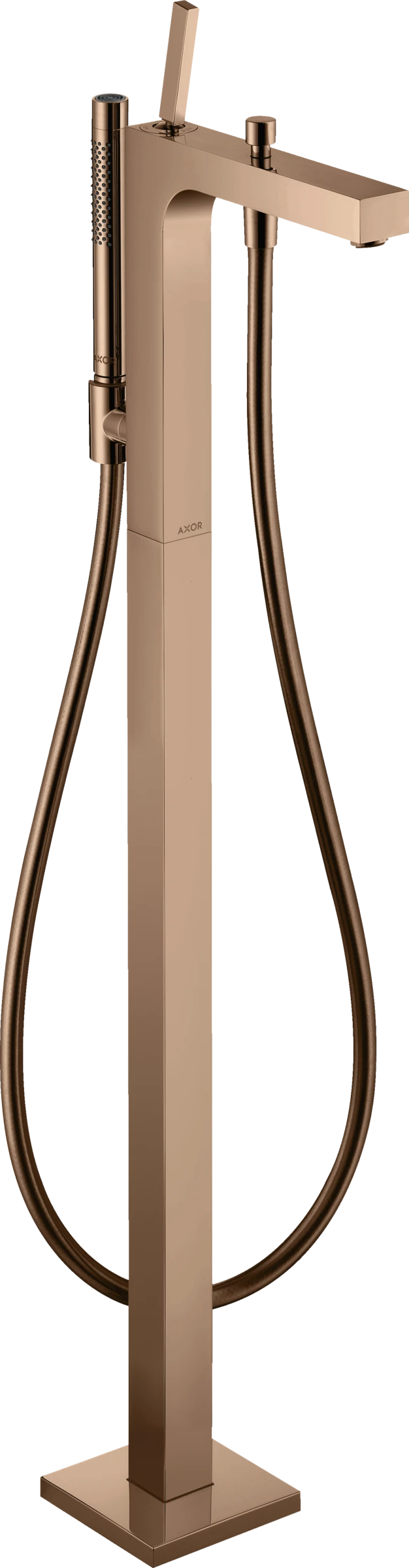 Axor Citterio Single Lever Bath Mixer Floor-standing With Pin Handle Polished Red Gold