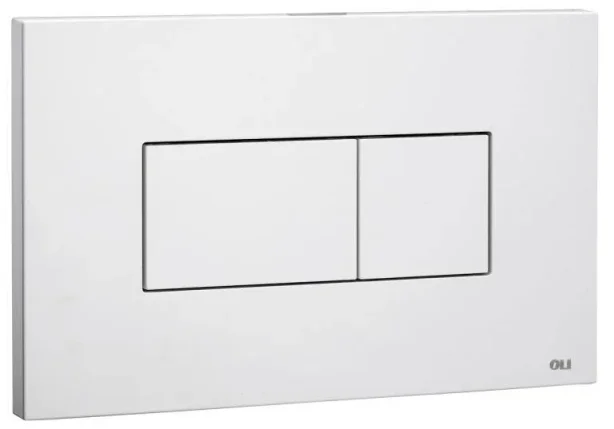 Oli Karisma Pneumatic Dual Flush Plate White RT detail view - Image 2