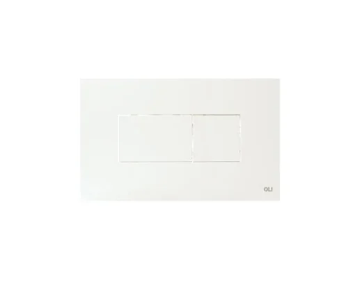 Oli Karisma Pneumatic Dual Flush Plate White RT product image - Image 1