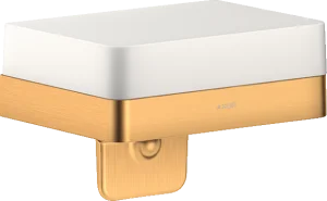 Axor Universal Softsquare Soap Dispenser With Shelf Gold Brushed