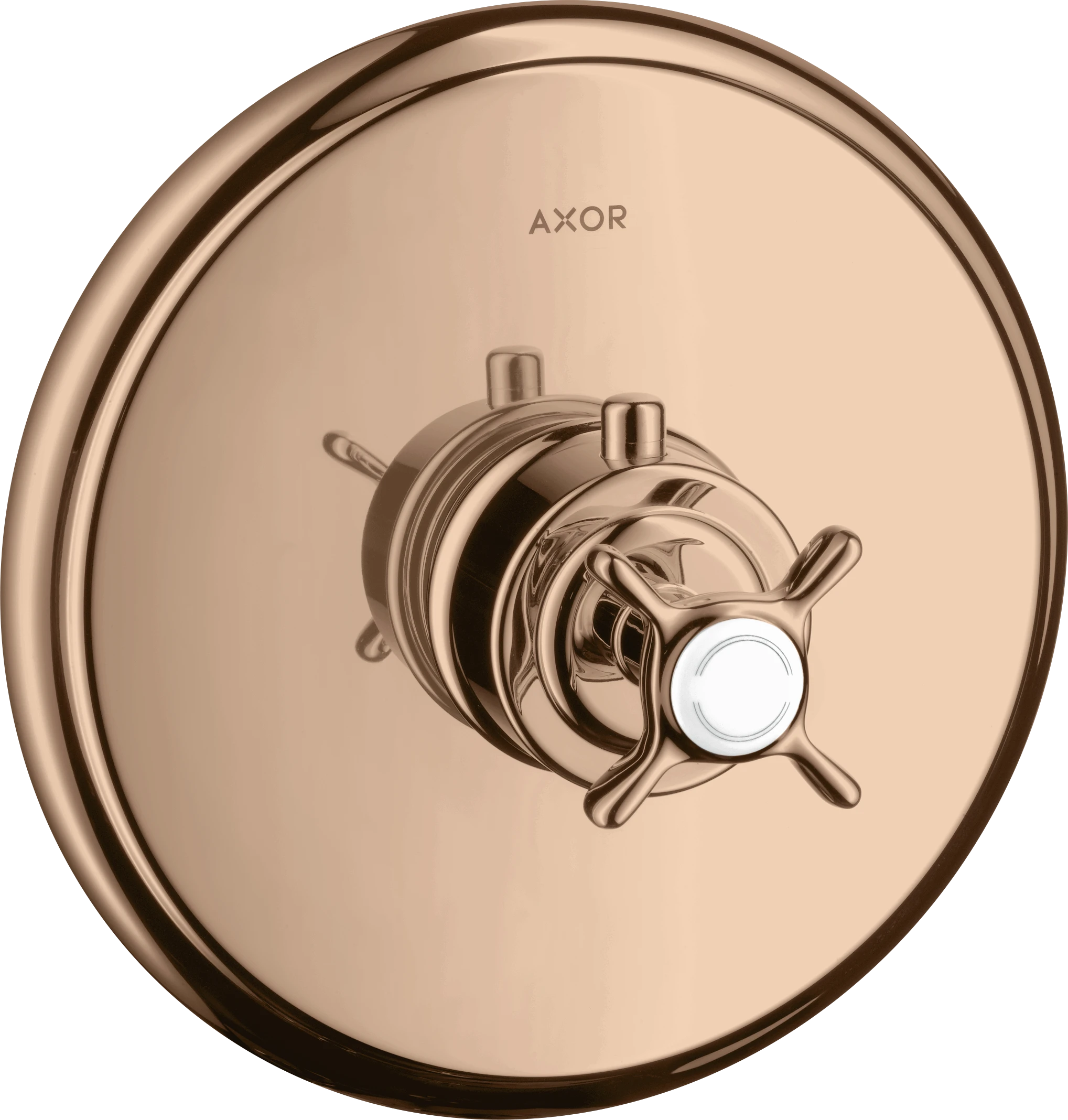 Axor Montreux Thermostatic Mixer Highflow For Concealed Installation With Cross Handle Polished Red Gold