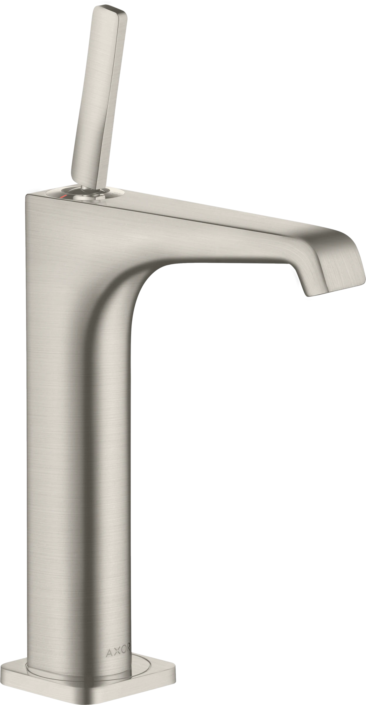 Axor Citterio E Single Lever Basin Mixer 190 With Pin Handle For Wash Bowls With Waste Stainless Steel