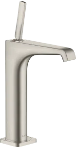 Axor Citterio E Single Lever Basin Mixer 190 With Pin Handle For Wash Bowls With Waste Stainless Steel