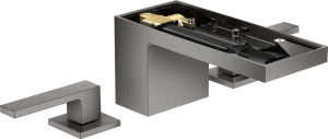 Axor Myedition 3-hole Basin Mixer 70 With Push-open Waste Without Plate Polished Black Chrome
