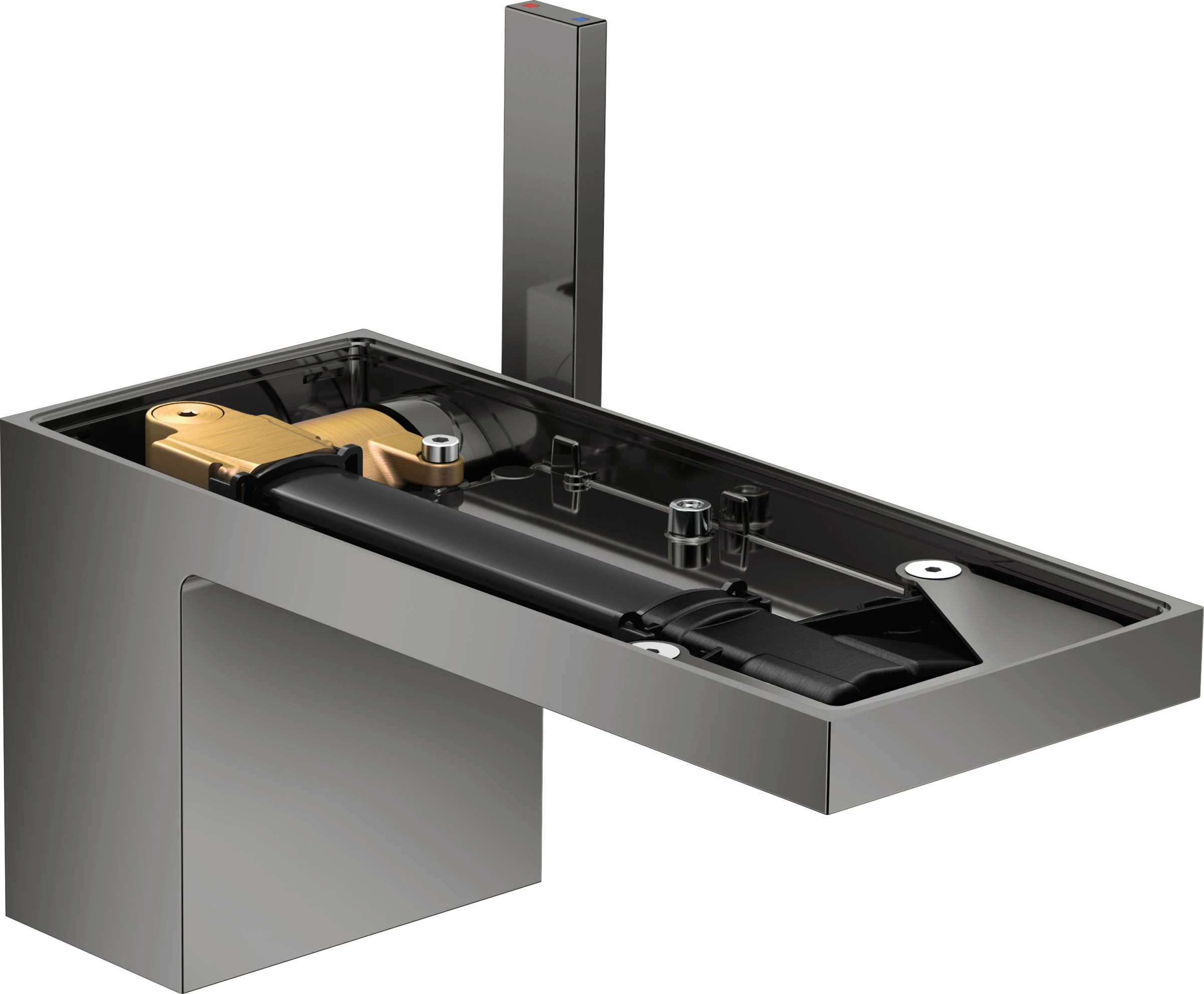 Axor Myedition Single Lever Basin Mixer 70 With Push-open Waste Without Plate Polished Black Chrome