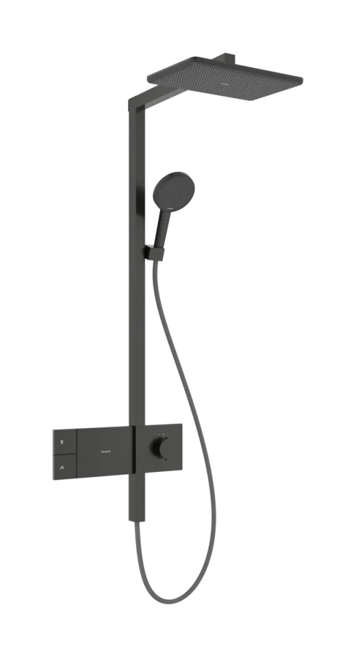 Hansgrohe Raindance Alive Q Showerpipes With Thermostatic Mixer 1170 X 350 X 180mm Gunmetal/chrome - Brushed product image - Image 1