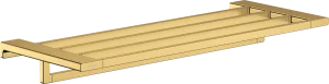 Hansgrohe Addstoris Q Towel Rack With Towel Rail Gold Polished