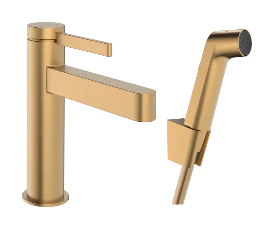 Hansgrohe Finoris Manual Mixers 560 X 310 X 81mm Bronze - Brushed product image - Image 1