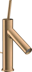 Axor Starck Single Lever Basin Mixer 90 With Pin Handle And Pop-up Waste Brushed Bronze