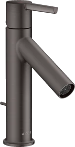 Axor Starck Single Lever Basin Mixer 100 Coolstart With Lever Handle And Pop-up Waste Brushed Black Chrome