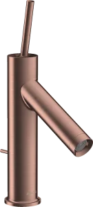 Axor Starck Single Lever Basin Mixer 90 With Pin Handle And Pop-up Waste Brushed Red Gold