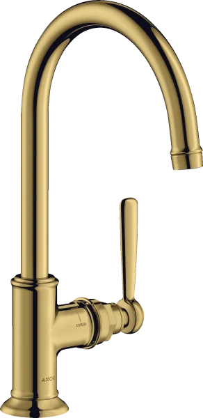 Axor Montreux Single Lever Basin Mixer 210 With Lever Handle Without Waste Gold Polished