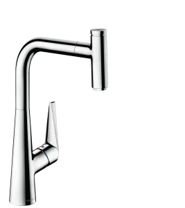 Hansgrohe Talis Select M51 Single Lever Kitchen Mixer 300 Ecosmart With Pull-out Spout, Single Spray Mode Chrome