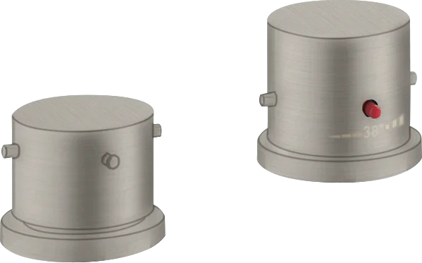 Axor Starck 2-hole Rim-mounted Thermostatic Bath Mixer With Zero Handles Stainless Steel