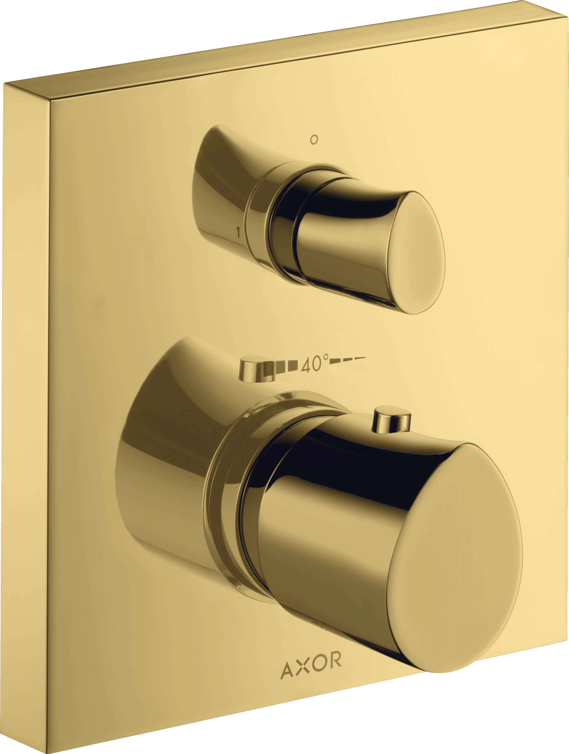 Axor Starck Organic Thermostatic Mixer For Concealed Installation With Shut-off Valve Gold Polished
