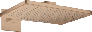 Axor Showersolutions Overhead Shower 460/300 2jet With Shower Arm And Square Escutcheon Brushed Red Gold