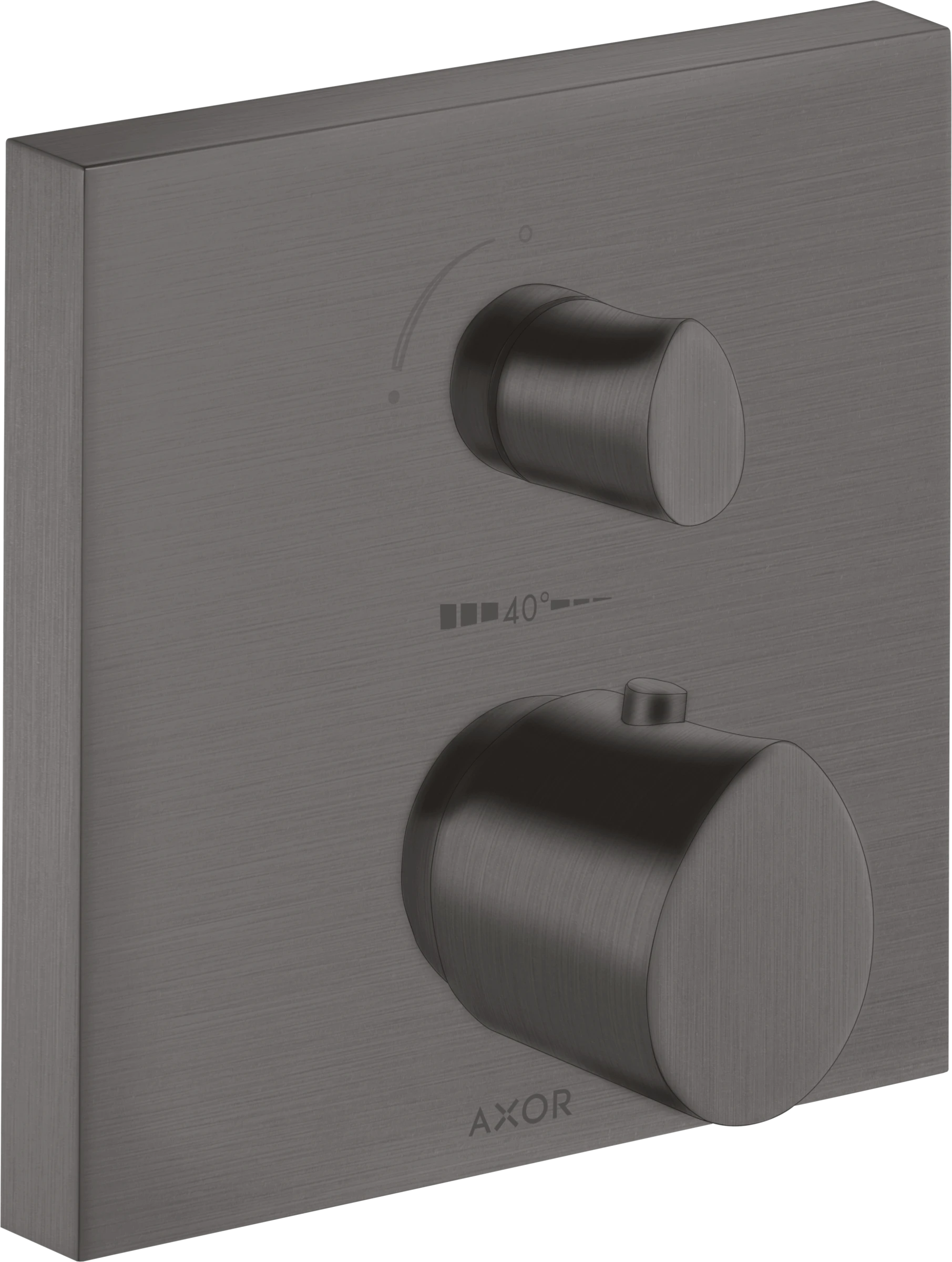 Axor Starck Organic Thermostatic Mixer For Concealed Installation With Shut-off / Diverter Valve Brushed Black Chrome
