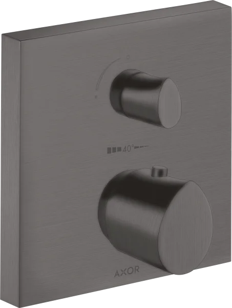 Axor Starck Organic Thermostatic Mixer For Concealed Installation With Shut-off / Diverter Valve Brushed Black Chrome